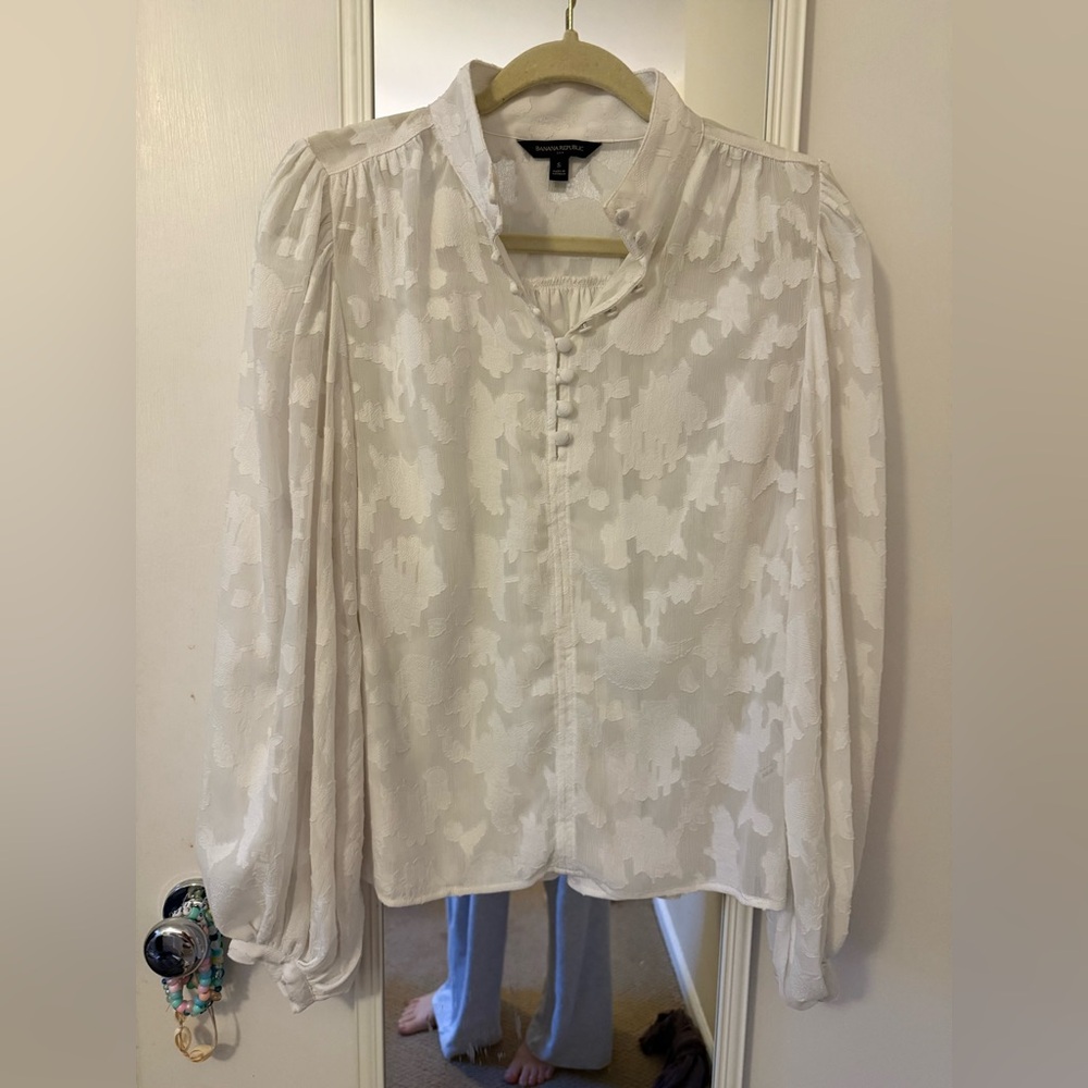 Banana Republic White Blouse